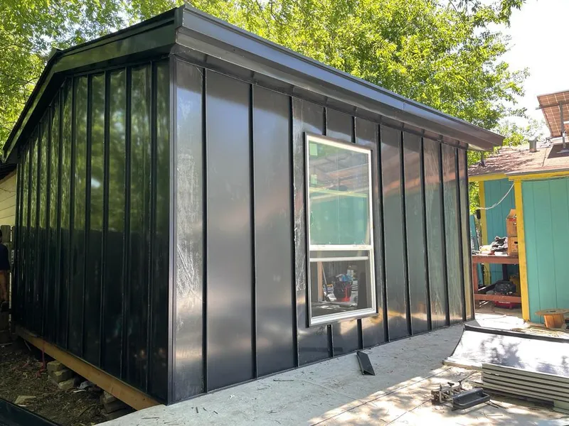 Black standing seam metal wall panels for Metal Roof Installation in Ranson corporation